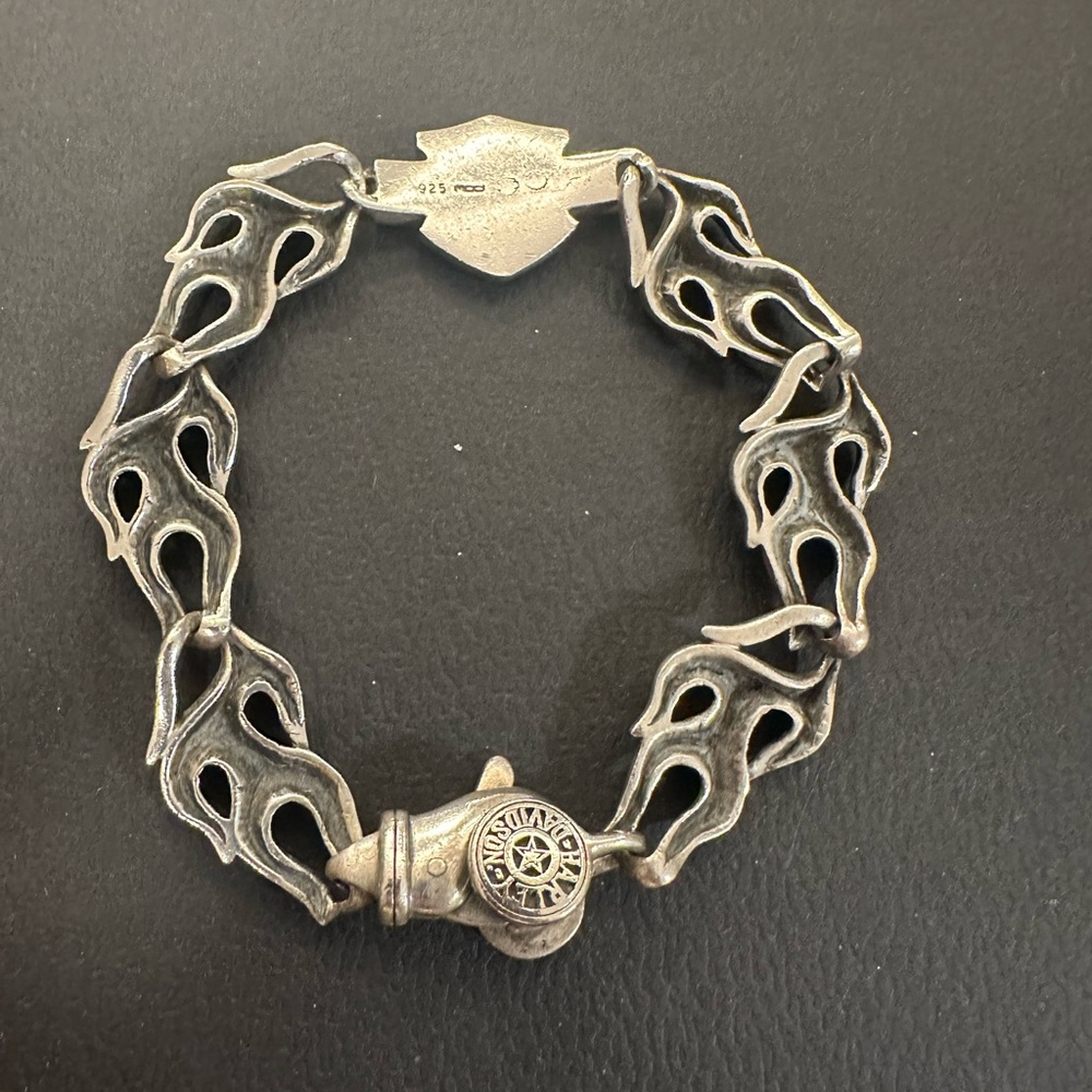 Harley-Davidson Sterling Silver Flame Chain Bracelet - Picture 5 of 5
